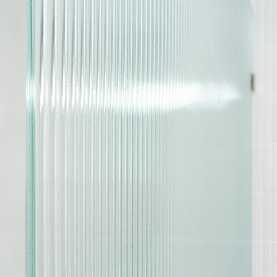 Fluted Radius Shower Screens - Right