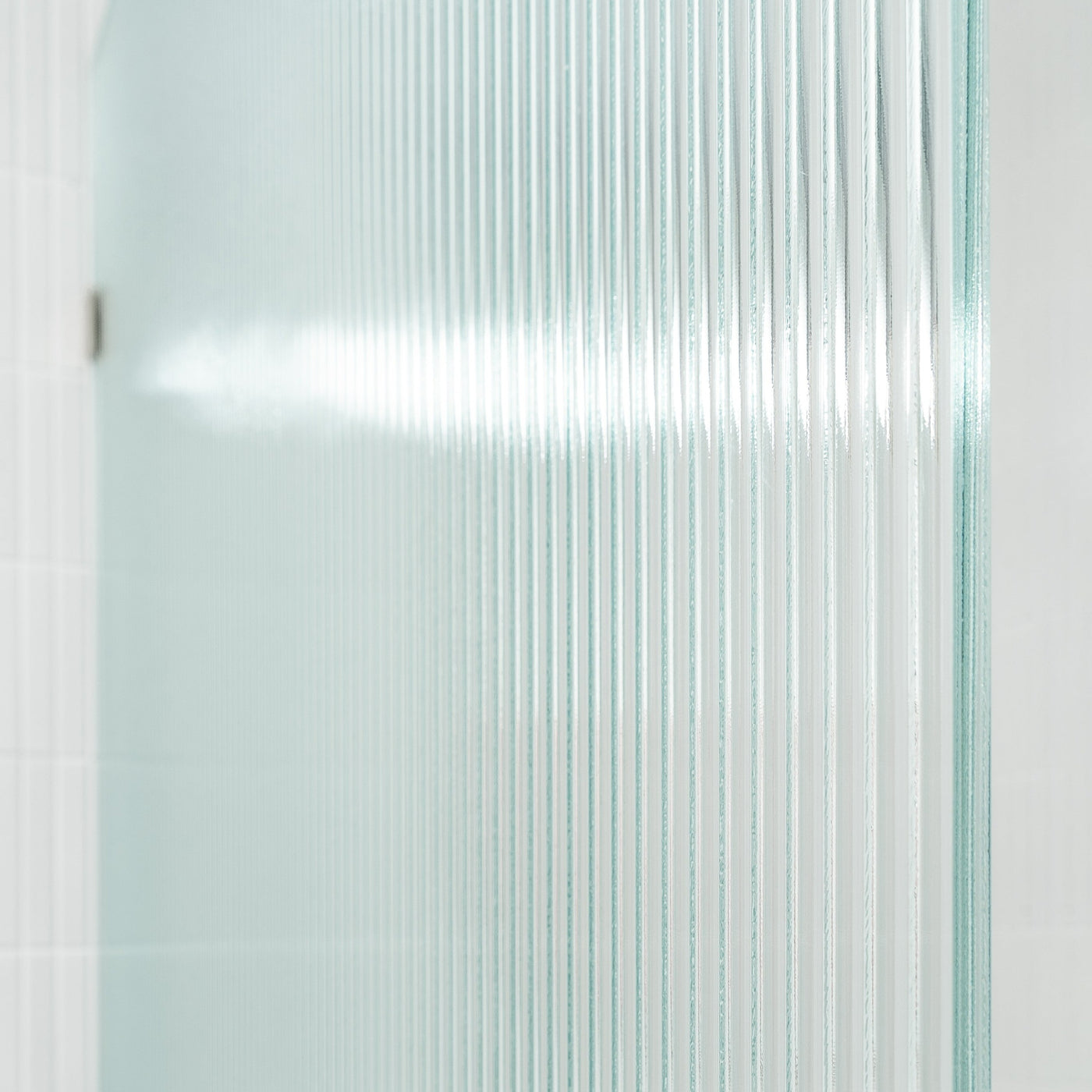 Fluted Radius Shower Screens - Left