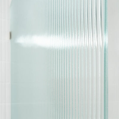 Fluted Radius Shower Screens - Left