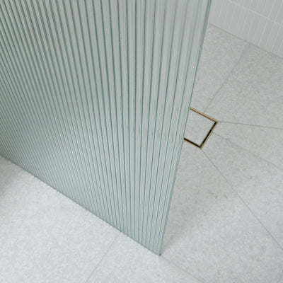 Fluted Radius Shower Screens - Left