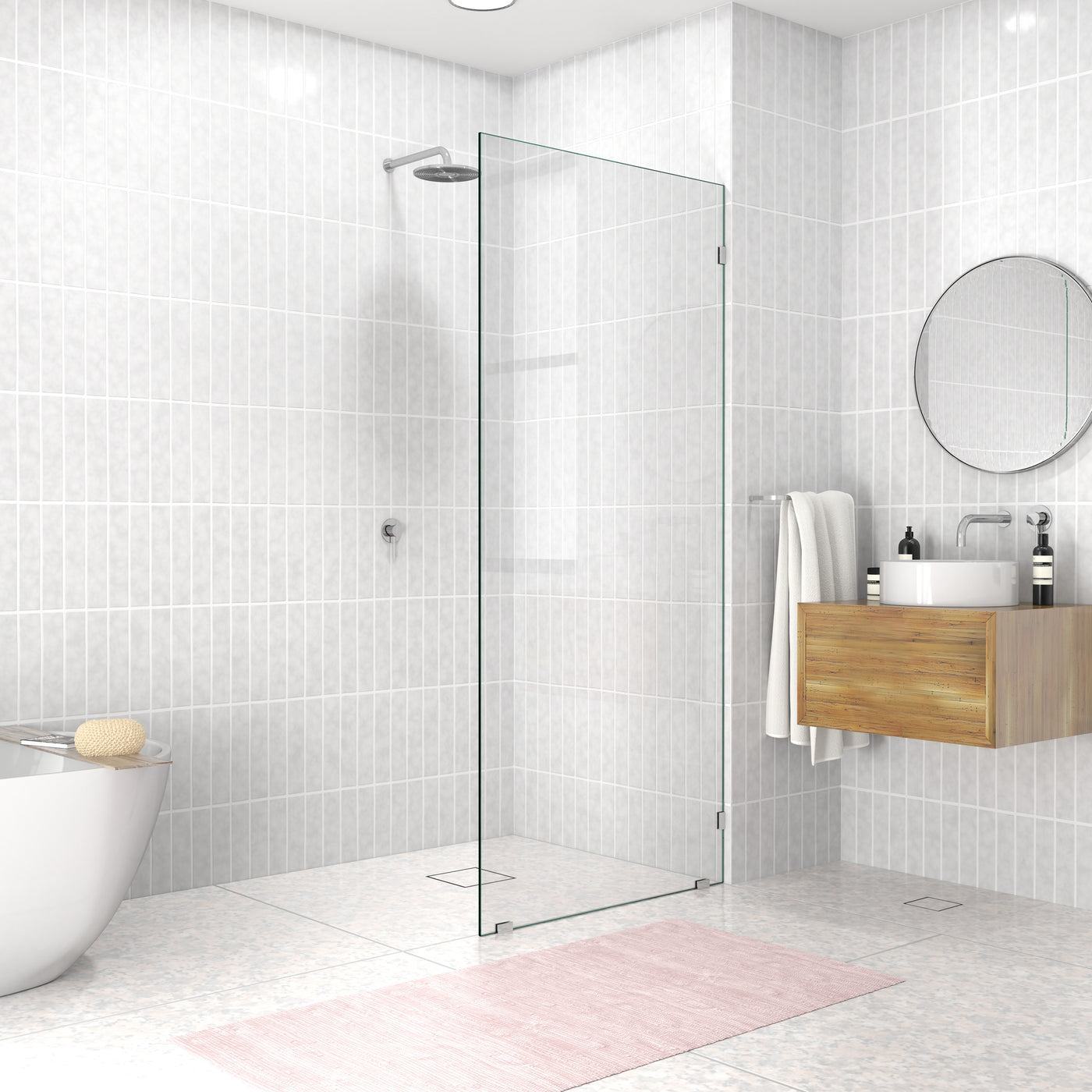 Fixed Shower Screens - Clear