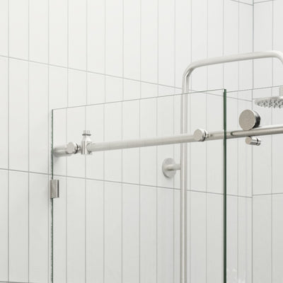 Sliding Corner Shower Screen Enclosure - Brushed Nickel