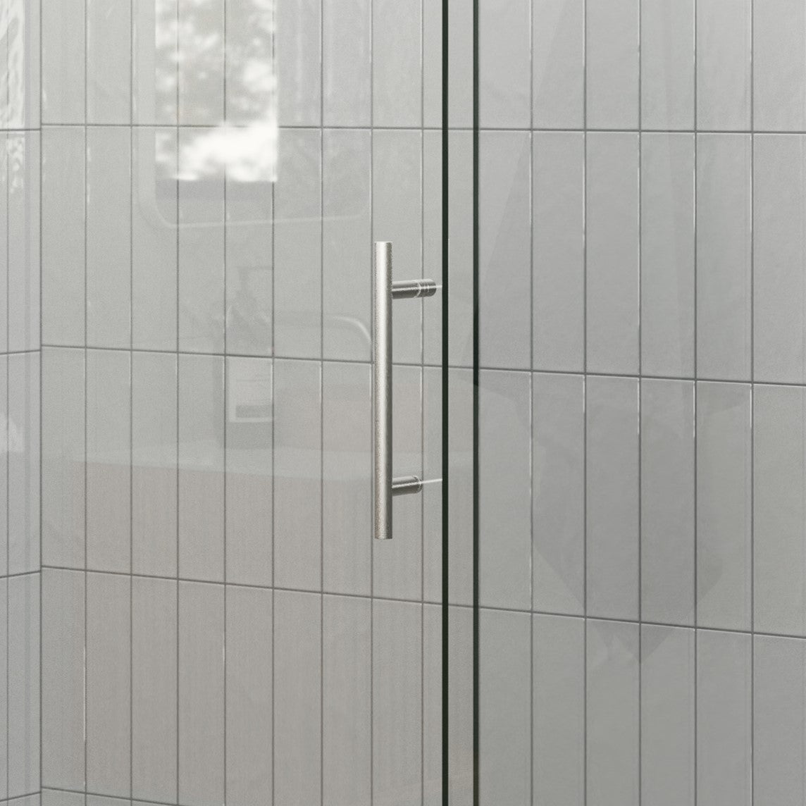 Sliding Corner Shower Screen Enclosure - Brushed Nickel