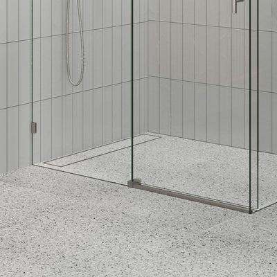 Sliding Corner Shower Screen Enclosure - Brushed Nickel