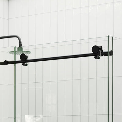 Sliding Shower Screen Enclosure - Matte Black