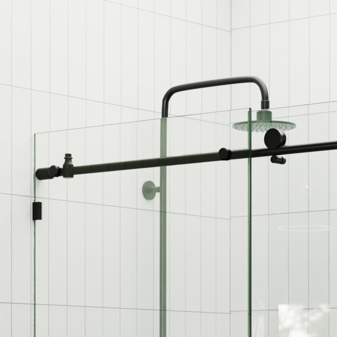 Sliding Shower Screen Enclosure - Matte Black