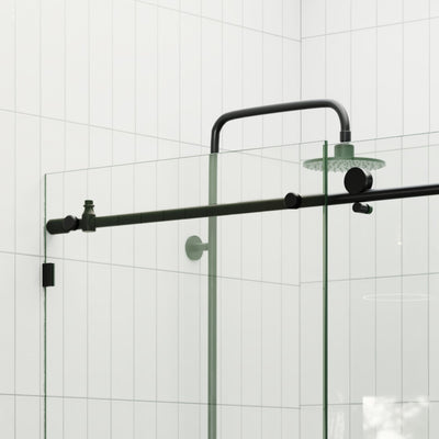 Sliding Shower Screen Enclosure - Matte Black