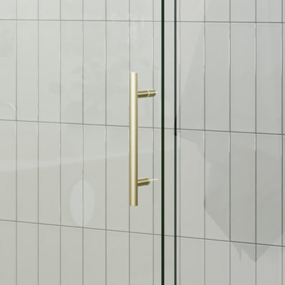 Sliding Shower Screen Enclosure - Satin Brass