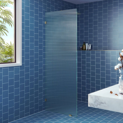 Fluted Square Fixed Shower Screens