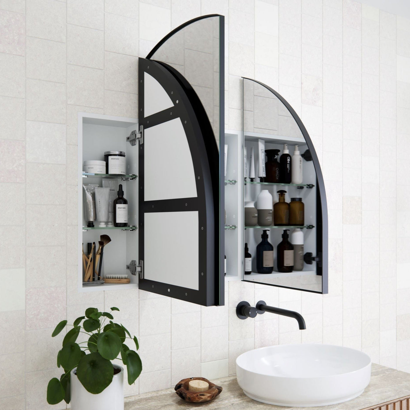 Aria Arch Mirror Cabinet | 800 x 1200