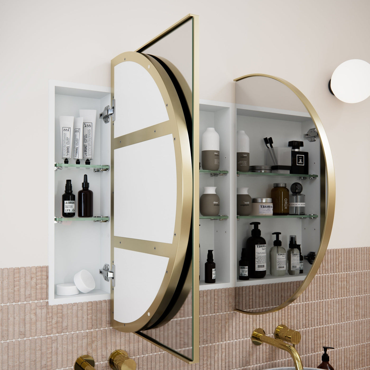 Nia Pill Mirror Cabinet | 760 x 1200